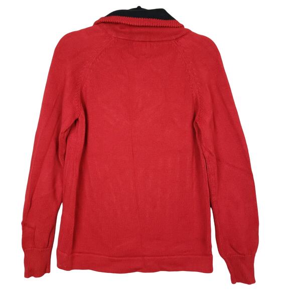 LRL Lauren Jeans Women's Pullover Sweater XL 1/4 Zip Long Sleeve Kangaroo Pocket - Picture 5 of 9
